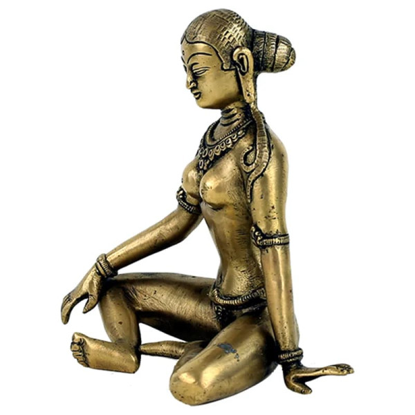 Statue de Parvati monochrome -- 1100 g； 15 cm