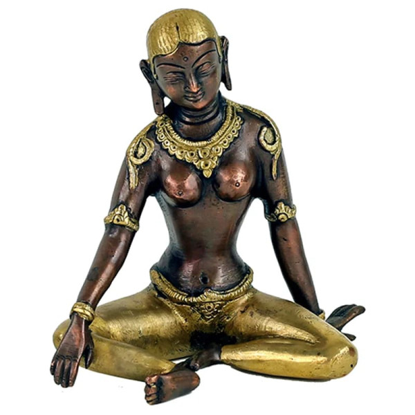 Statue Parvati bicolore -- 1100 g； 15 cm