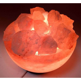 Lampe de Sel Himalaya Bol & Cristaux 3Kg