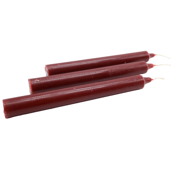 Bougie Teintée Masse 22cm - Bordeaux