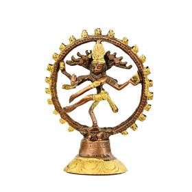 Shiva Nataraj laiton bicolore -- 218 g； 13 cm