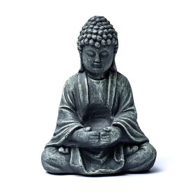 Bouddha avec un verre - ciment -- 1020 g； 20x14x28 cm