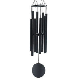 Carillon à vent 'Pure sound' gamme musicale noire -- 95 cm