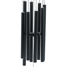 Carillon à vent 'Pure sound' gamme musicale noire -- 95 cm