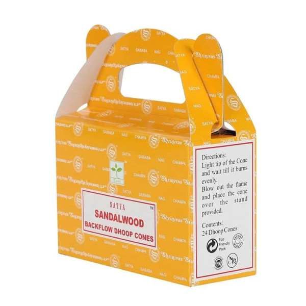 Cônes d'encens à refoulement Bois de santal -- 75 g