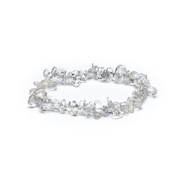 Bracelet hips de Cristal de roche élastique -- ±0.7cm