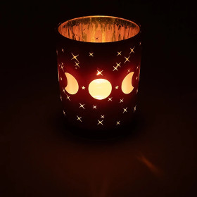 Bougeoir phases lunaires -- 10x12,5 cm