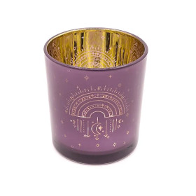 Photophore métallique Arc-en-ciel -- 7,3x8 cm