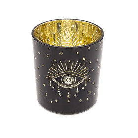 Photophore métallique Œil de la Providence -- 7,3x8 cm