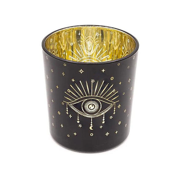 Photophore métallique Œil de la Providence -- 7,3x8 cm