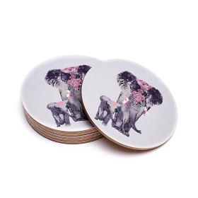 Sous-verres Elephant lot de 6 --152g