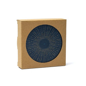 Dessous de verre Mandala bleu foncé lot de 6 --152g