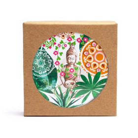 Dessous de verre Buddha paradise set de 6 --152g