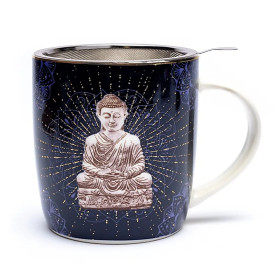 Tasse Infuseur à Thé Bouddha bleu --  ±400 ml