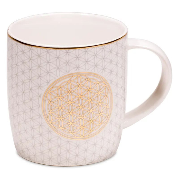 Tasse à thé infuseur Fleur de Vie --  ±400 ml