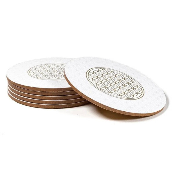 Sous verres Fleur de Vie ensemble de 6 --150g