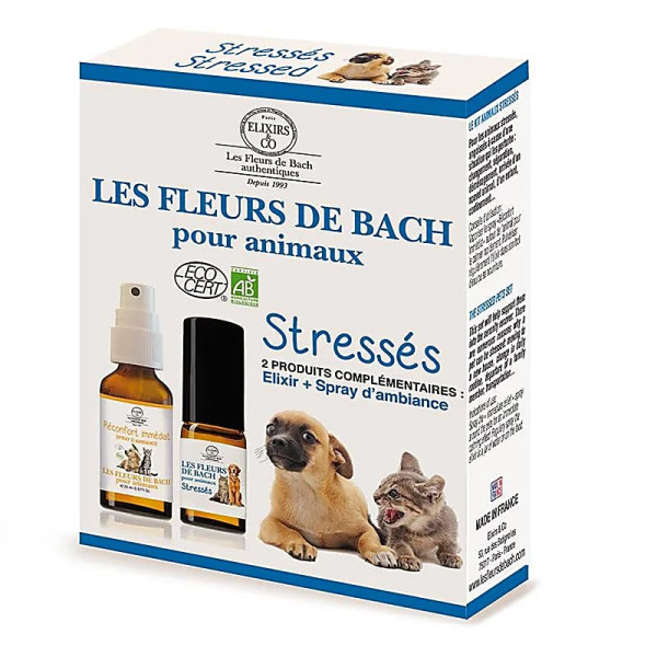 Fleurs de Bach animaux de compagnie stressés BIO -- 10/20ml
