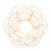 Lumière d'ambiance pétale Lotus naturel bordure or -- 13.5cm