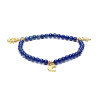 Bracelet élastique lapis breloque étoile/lune/soleil perles 4mm