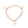 Bracelet élastique pierre de soleil breloque étoile/lune/soleil perles 4mm