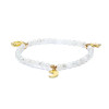 Bracelet élastique pierre de lune breloque étoile/lune/soleil perles 4mm