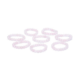 Bague élastique quartz rose -- 3mm