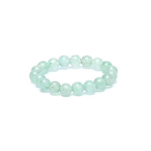 Bague élastique en aventurine verte -- 3 mm