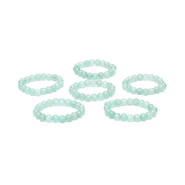 Bague élastique en aventurine verte -- 3 mm