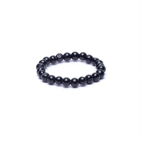 Bague élastique tourmaline noire -- 3mm