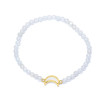 Bracelet élastique phase de lune breloque lune perles 4mm