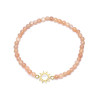 Bracelet élastique pierre de soleil breloque soleil perles -- 4mm