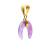 Pendentif lune croissante améthyste -- ±2 cm