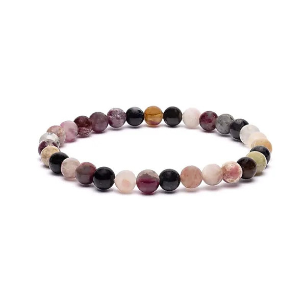 Bracelet élastique en tourmaline mixte -- ±0,6 cm