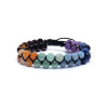 Bracelet Chakra double rang ajustable -- 0.6cm