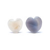 Agate pierre du soucis forme coeur avec cristallisation -- ± 4-6 cm