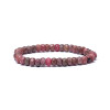 Bracelet thulite à facettes qualité AA élastique -- 0,6 cm