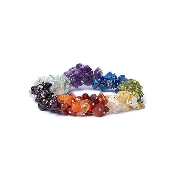 Bracelet chips de chakra élastique qualité AA -- 0,6 cm