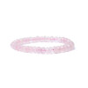 Bracelet Quartz rose à facette qualité AA élastique -- 0,8 cm