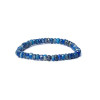 Bracelet lapis lazuli à facette qualité AA élastique -- 0,6 cm