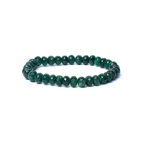 Bracelet aventurine à facette qualité AA élastique -- 0,8 cm