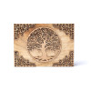 Coffret à tarot arbre de vie bois de manguier -- 18x12cm
