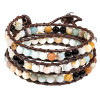 Bracelet amazone / agate noire -- 0.6 cm