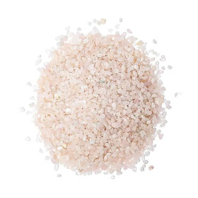 Quartz rose chips très petits : ± 550 g ； ±0,1-0,3 cm