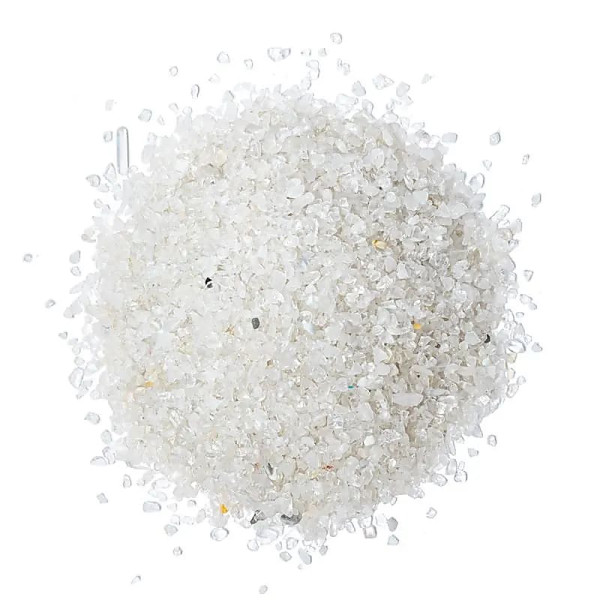 Cristal de roche chips très petits : ± 550 g ； ±0,1-0,3 cm