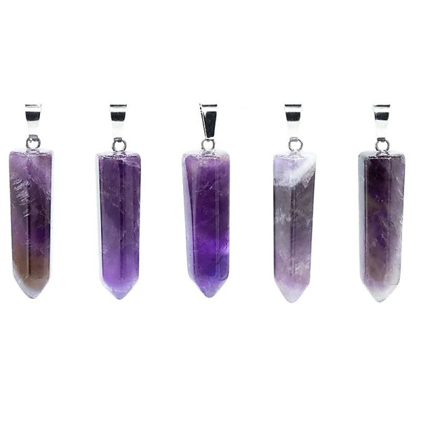 Pendentif améthyste à facettes