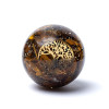 Orgonite sphère Oeil du Tigre Arbre de Vie -- ±5.5cm