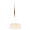 Porte-encens en sélénite fleur de vie ronde -- 9 cm； 260 g
