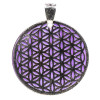 Pendentif Fleur de Vie violet -- 3.8 cm