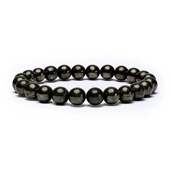 Bracelet élastique en Pyrite -- 0.8cm；9cm