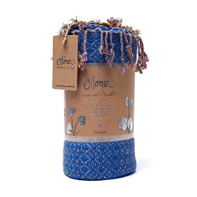 Ottoman Serviette de hammam Bleu foncé -- 190x90cm